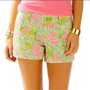 Lilly Pulitzer Vibrant Flamingo Print Shorts